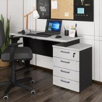 Escrivaninha Extensível 120cm 4 Gavetas Flex Multimóveis Cr25323 Cinza Preto - 1