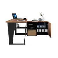 Escrivaninha Com Balcão Lateral 170cm 1 Porta 2 Gavetas Flex Multimóveis Cr25307 Sevilha Preto - 5