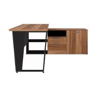 Escrivaninha Com Balcão Lateral 170cm 1 Porta 2 Gavetas Flex Multimóveis Cr25307 Sevilha Preto - 7