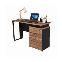 Escrivaninha 120cm Com 3 Gavetas Flex Multimóveis Cr25320 Sevilha Preto - 2