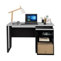 Escrivaninha 120cm Com 3 Gavetas Flex Multimóveis Cr25320 Cinza Preto - 5