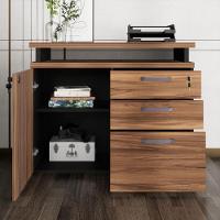 Balcão De Escritório Extensível 90cm 1 Porta Com Chave 3 Gavetas Multimóveis Cr25299 Sevilha Preto - 5