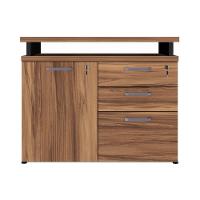 Balcão De Escritório Extensível 90cm 1 Porta Com Chave 3 Gavetas Multimóveis Cr25299 Sevilha Preto - 7