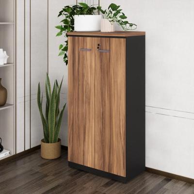 Armário De Escritório 80cm 2 Portas Com Chave Multimóveis Cr25294 Sevilha Preto