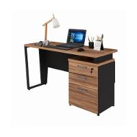 Escrivaninha Mesa Escritório 135cm 3 Gavetas Flex Multimóveis Cr25321 Sevilha Preto - 3