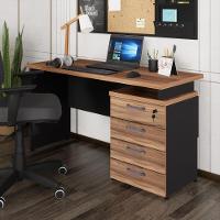 Escrivaninha Mesa Escritório 135cm 4 Gavetas Flex Multimóveis Cr25314 Sevilha Preto - 1