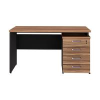 Escrivaninha Mesa Escritório 135cm 4 Gavetas Flex Multimóveis Cr25314 Sevilha Preto - 6