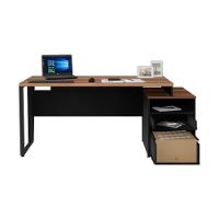 Escrivaninha Mesa De Escritório 172cm 2 Gavetas Flex Multimóveis Cr25310 Sevilha Preto - 5