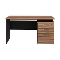 Escrivaninha Mesa Escritório 135cm 3 Gavetas Flex Multimóveis Cr25313 Sevilha Preto - 6