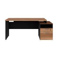 Escrivaninha Mesa De Escritório 172cm 2 Gavetas Flex Multimóveis Cr25309 Sevilha Preto - 5