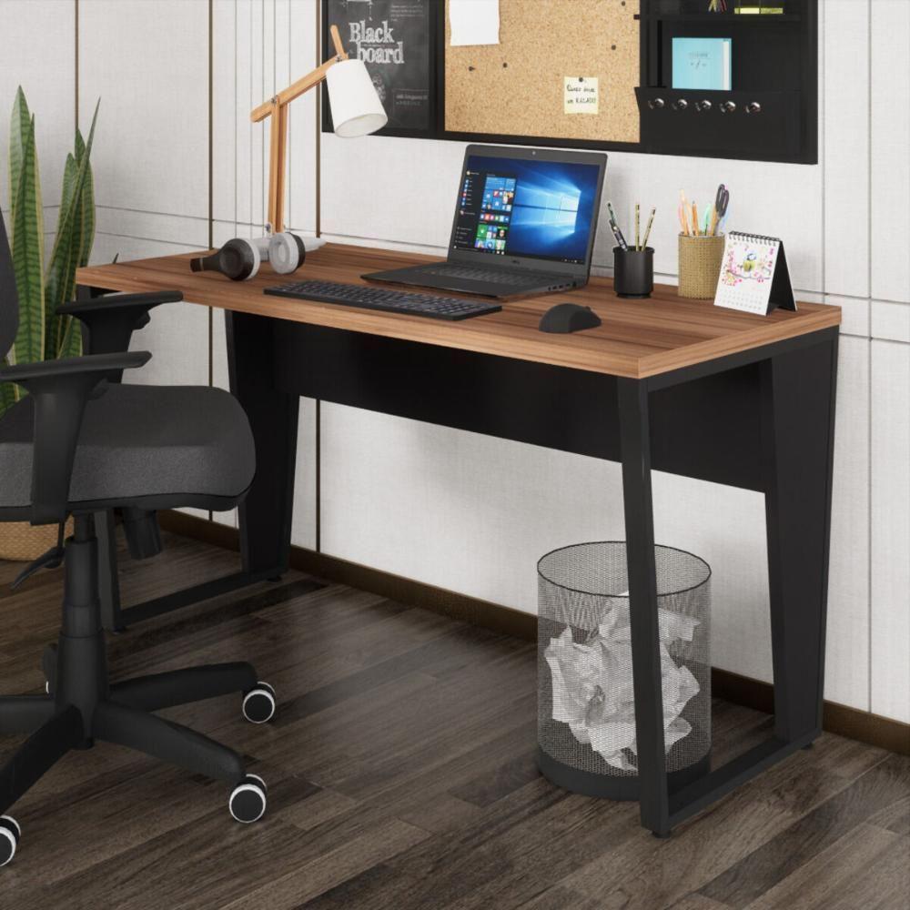 Escrivaninha Mesa De Escritório 135cm Multimóveis Cr25328 Sevilha Preto - 1
