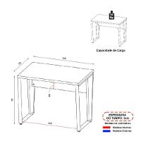 Escrivaninha Mesa De Escritório 135cm Multimóveis Cr25328 Sevilha Preto