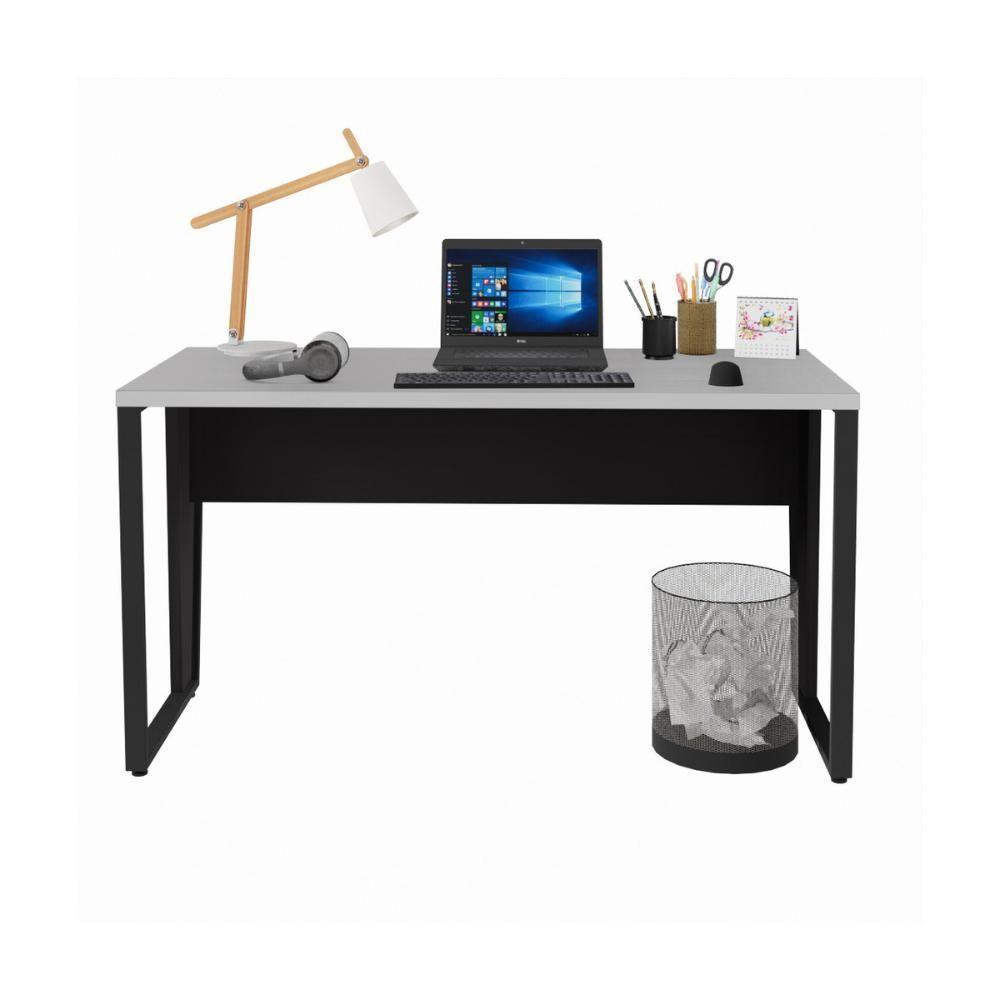 Escrivaninha Mesa De Escritório 135cm Multimóveis Cr25328 Cinza Preto - 5