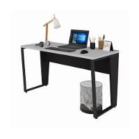 Escrivaninha Mesa De Escritório 135cm Multimóveis Cr25328 Cinza Preto - 2