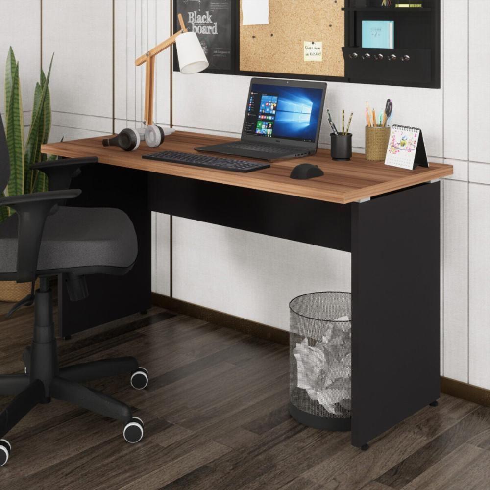 Escrivaninha Mesa De Escritório 135cm Multimóveis Cr25315 Sevilha Preto - 1
