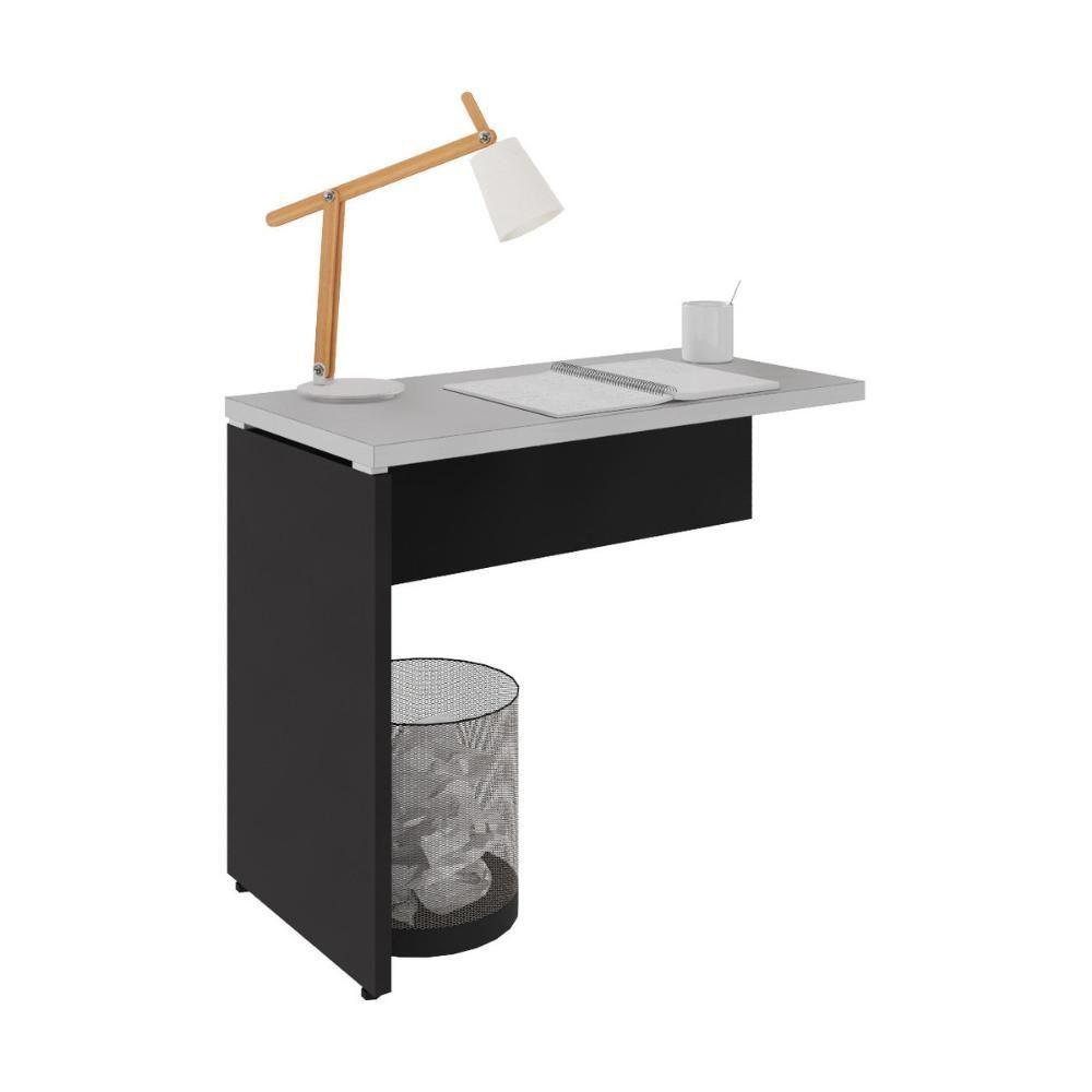 Mesa De Escritório Auxiliar 90cm Multimóveis Cr25305 Cinza Preto - 2