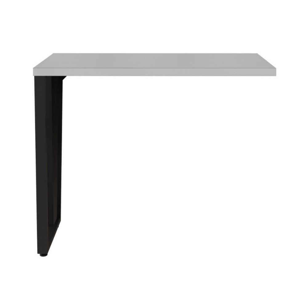 Mesa De Escritório Auxiliar 90cm Multimóveis Cr25306 Cinza Preto - 6