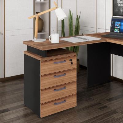 Gaveteiro De Escritório Com Tampo Auxiliar 90cm Com Chave 4 Gavetas Multimóveis Cr25300 Sevilha Preto