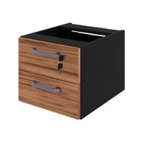 Gaveteiro Para Mesa De Escritório 33cm Com Chave 2 Gavetas Multimóveis Cr25304 Sevilha Preto - 2