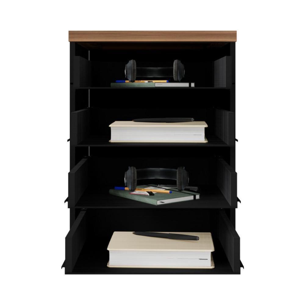 Gaveteiro De Escritório 46cm Com Chave 4 Gavetas E Rodízios Multimóveis Cr25303 Sevilha Preto - 5