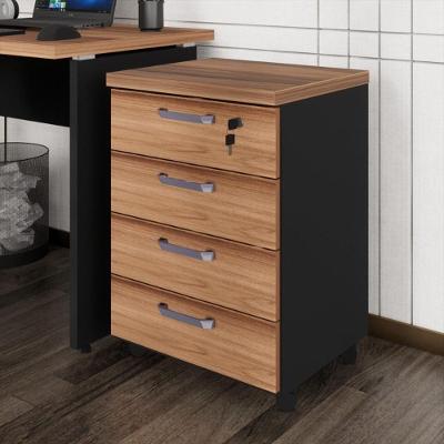 Gaveteiro De Escritório 46cm Com Chave 4 Gavetas E Rodízios Multimóveis Cr25303 Sevilha Preto