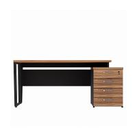 Escrivaninha Mesa Escritório Extensível 150cm 4 Gavetas Flex Multimóveis Cr25325 Sevilha Preto - 6