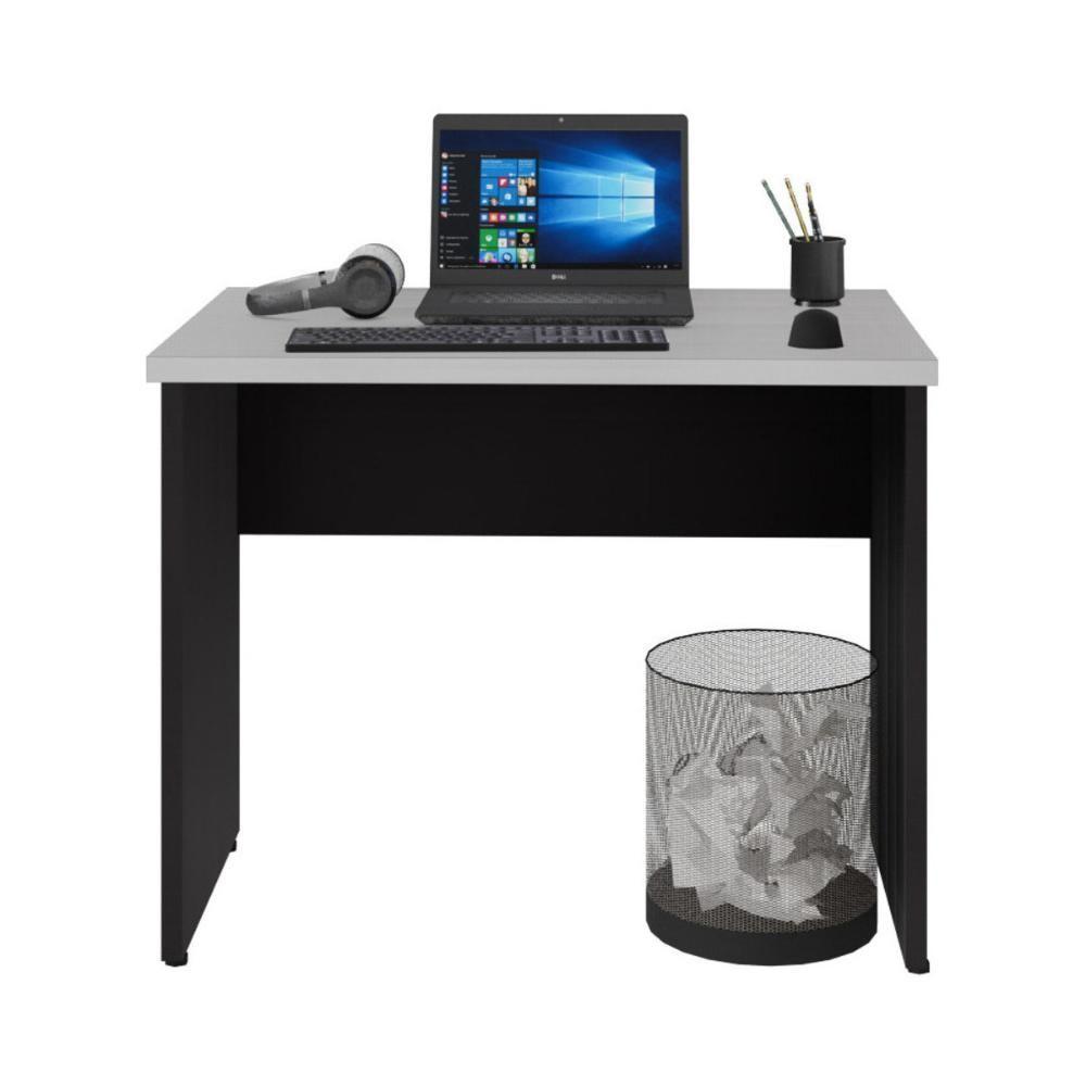 Escrivaninha Mesa Escritório 90cm Multimóveis Cr25319 Cinza Preto - 5