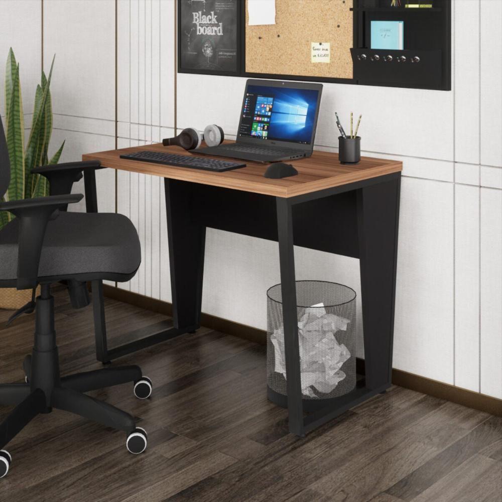 Escrivaninha Mesa Escritório 90cm Multimóveis Cr25326 Sevilha Preto - 1