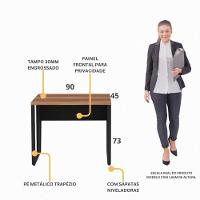 Escrivaninha Mesa Escritório 90cm Multimóveis Cr25326 Sevilha Preto - 3