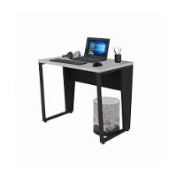 Escrivaninha Mesa Escritório 90cm Multimóveis Cr25326 Cinza Preto - 2