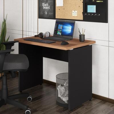 Mesa Escritório Retangular CR25319 Sevilha Moderno MDF 90cm Preto com Pés Reguláveis