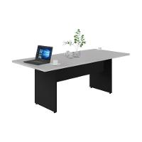 Mesa De Escritório Reunião 200cm Multimóveis Cr25333 Cinza Preto - 2