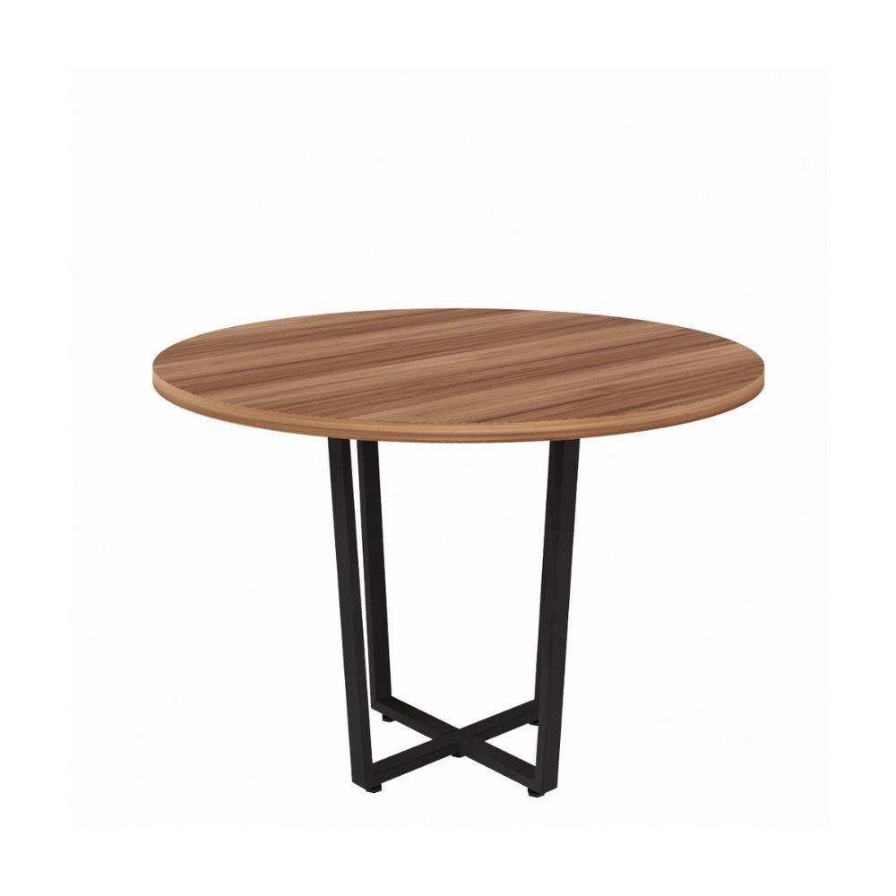Mesa Escritório De Reunião 110cm Redonda Multimóveis Cr25331 Sevilha Preto - 2