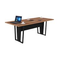 Mesa De Escritório Reunião 200cm Com Caixa De Tomadas Multimóveis Cr25335 Sevilha Preto - 2