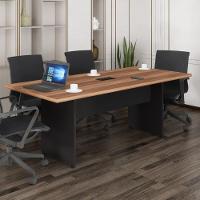 Mesa De Escritório Reunião 200cm Com Caixa De Tomadas Multimóveis Cr25334 Sevilha Preto - 1