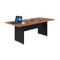 Mesa De Escritório Reunião 200cm Com Caixa De Tomadas Multimóveis Cr25334 Sevilha Preto - 2