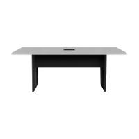 Mesa De Escritório Reunião 200cm Com Caixa De Tomadas Multimóveis Cr25335 Cinza Preto - 2
