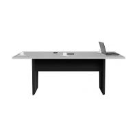 Mesa De Escritório Reunião 200cm Com Caixa De Tomadas Multimóveis Cr25335 Cinza Preto - 6
