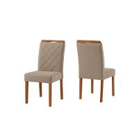 Conjunto De Jantar 6 Lugares Mesa E Cadeiras Móveis Mundial Mel/off White/ Bege Areia - 5