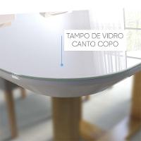 Conjunto De Jantar 6 Lugares Mesa E Cadeiras Móveis Mundial Mel/off White/ Bege Areia - 6