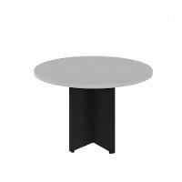 Mesa Escritório De Reunião 110cm Redonda Multimóveis Cr25330 Cinza Preto - 3