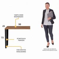 Mesa De Escritório Auxiliar 90cm Multimóveis Cr25306 Sevilha Preto - 3