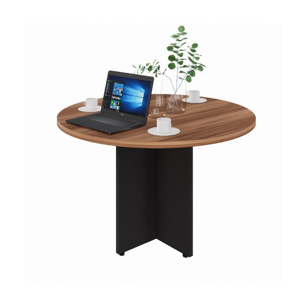 Mesa Escritório De Reunião 110cm Redonda Multimóveis Cr25330 Sevilha Preto - 2