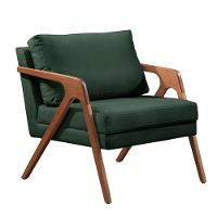 Conjunto - 2 Poltronas Mona Luxo Madeira Maciça Castellar Veludo Verde - 7