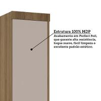 Mesa De Cabeceira Alta 1 Porta 1 Gaveta 38cm Veneza Luciane Móveis Avelã Pf/cinammon Pf - 5