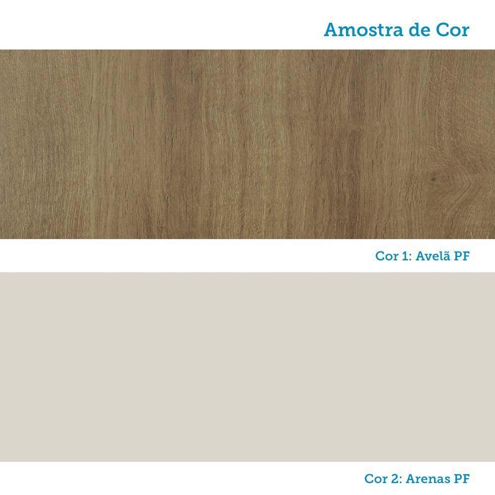 Mesa De Cabeceira Alta 1 Porta 1 Gaveta 38cm Veneza Luciane Móveis Avelã Pf/arenas Pf - 8