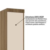 Mesa De Cabeceira Alta 1 Porta 1 Gaveta 38cm Veneza Luciane Móveis Avelã Pf/arenas Pf - 5