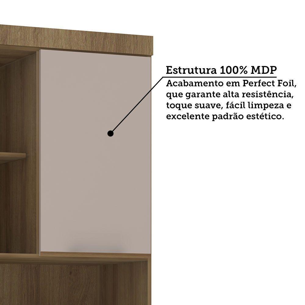 Bancada De Estudos Modulada 1 Porta 90cm Veneza Luciane Móve Avelã Pf/cinammon Pf - 5