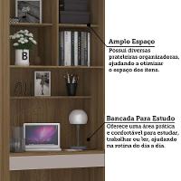 Bancada De Estudos Modulada 1 Porta 90cm Veneza Luciane Móve Avelã Pf/cinammon Pf - 7