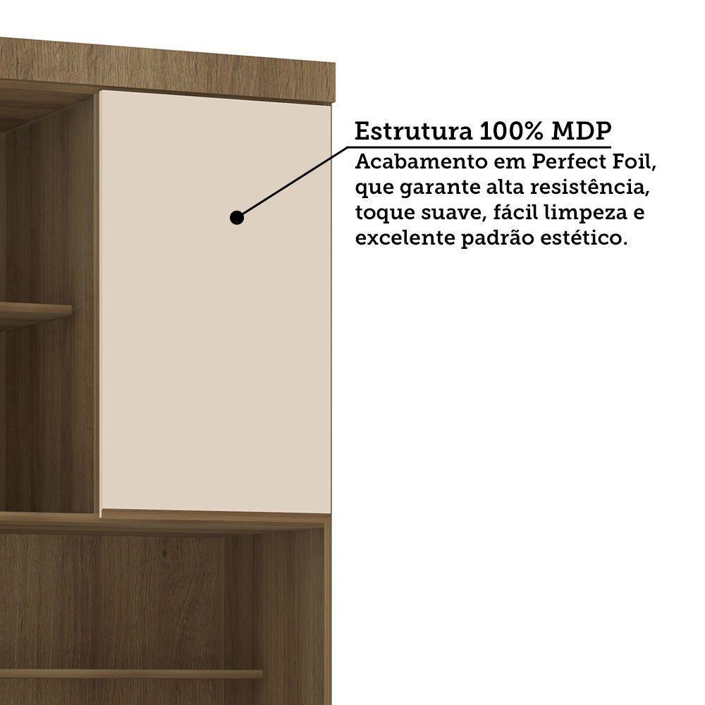 Bancada De Estudos Modulada 1 Porta 90cm Veneza Luciane Móve Avelã Pf/arenas Pf - 5